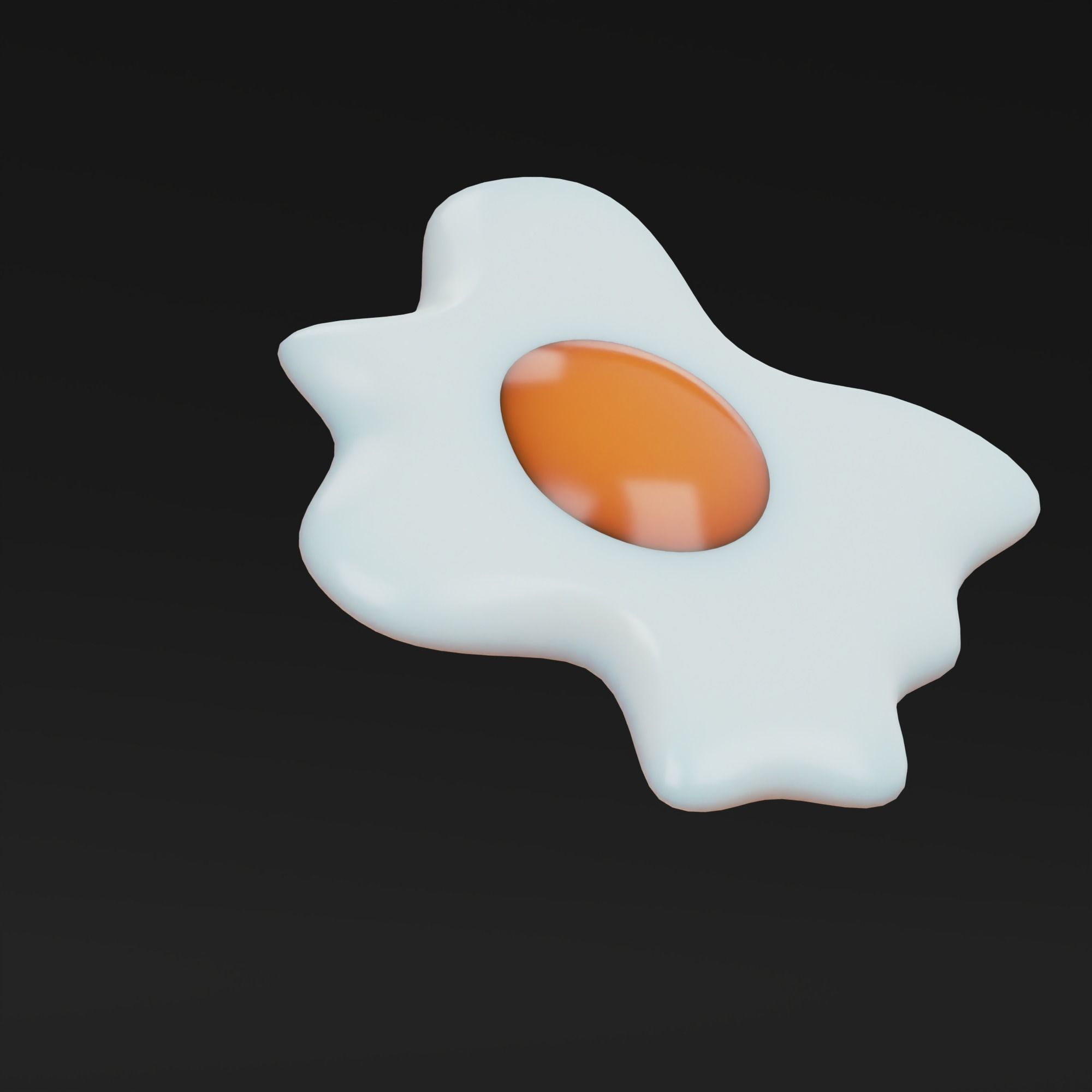 Fried Eggs 3D model_2