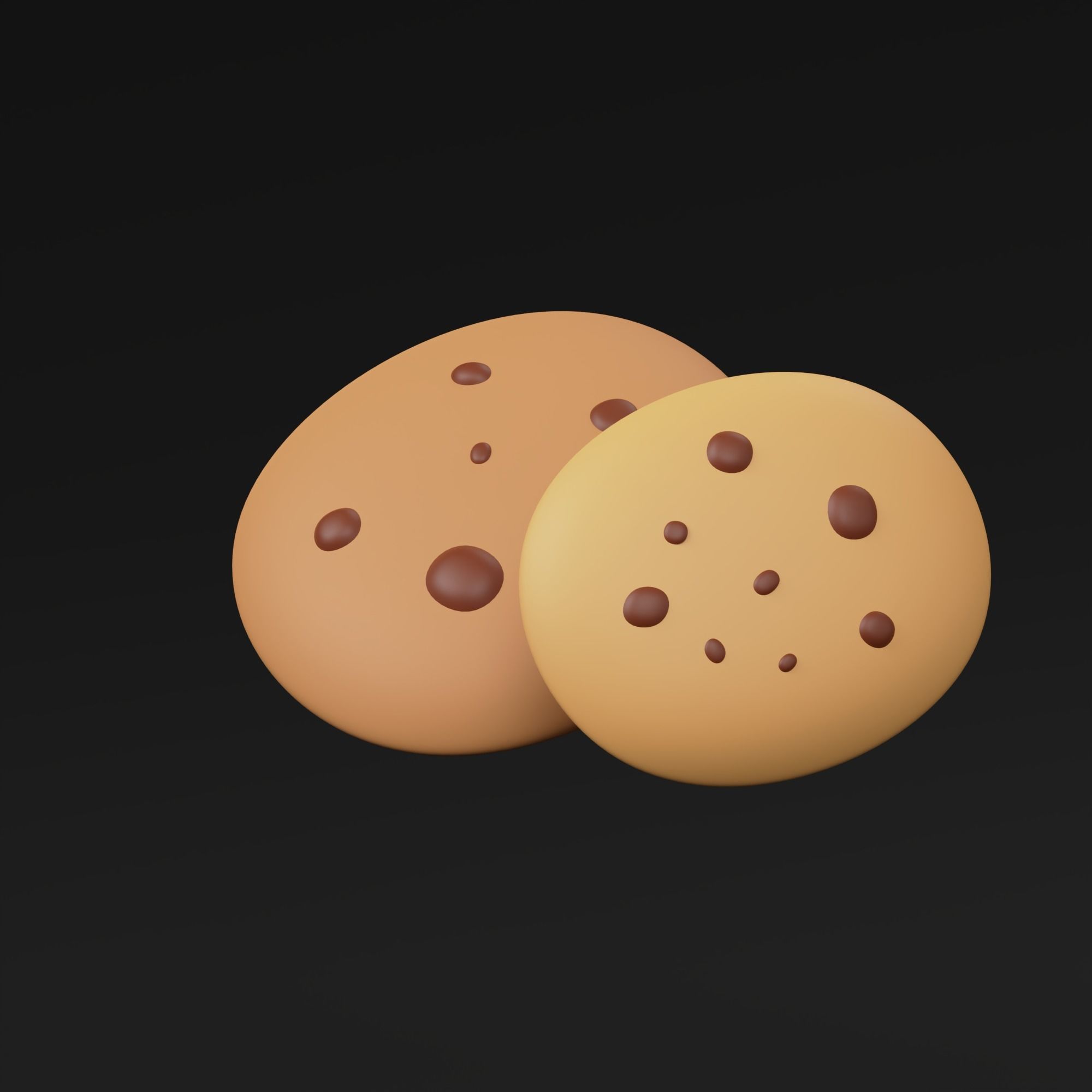 Cookies - stylized icon 3D model_1