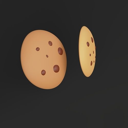 Cookies - stylized icon 3D model 4