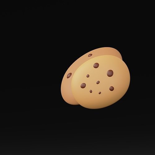 Cookies - stylized icon 3D model 6