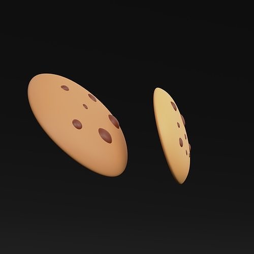 Cookies - stylized icon 3D model 7