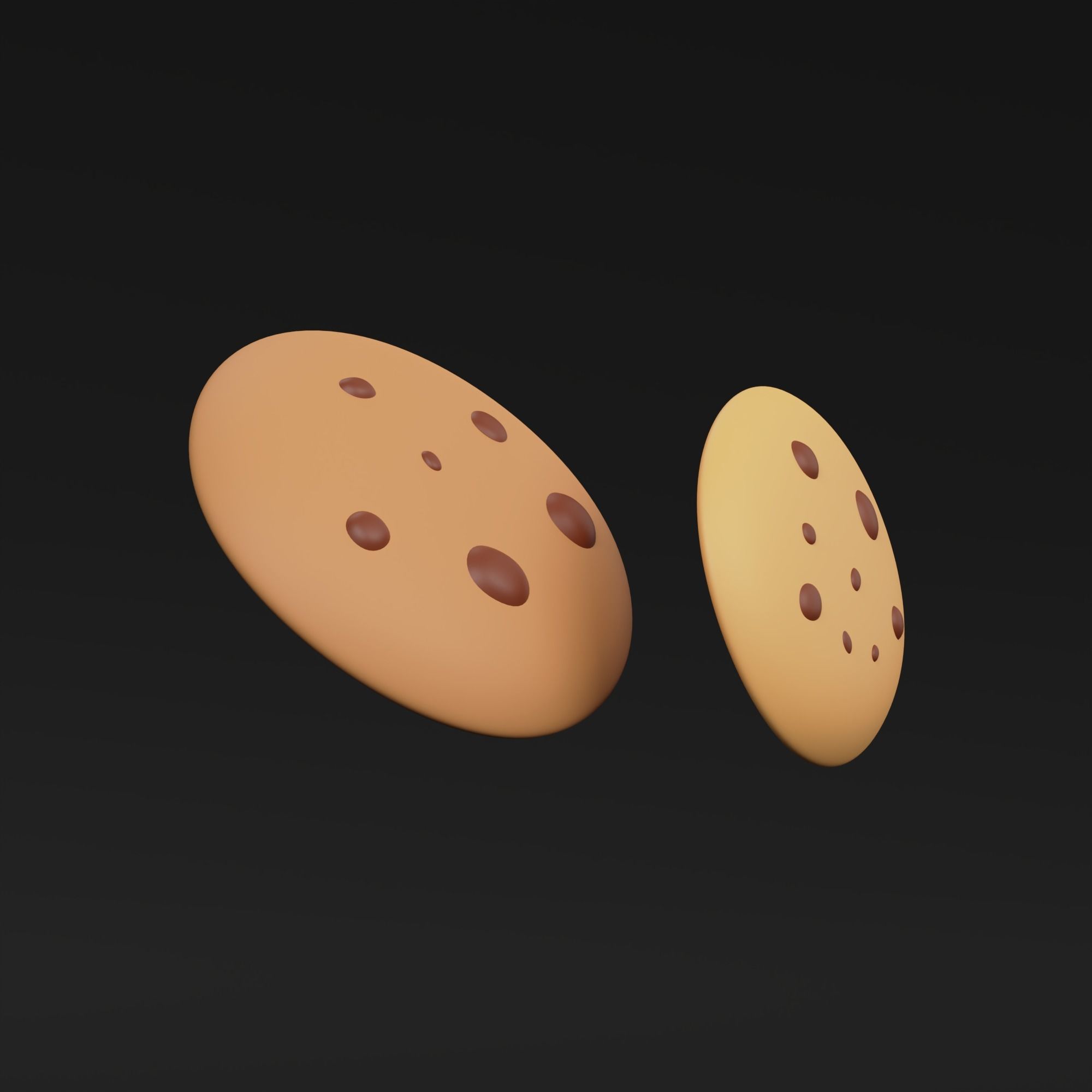 Cookies - stylized icon 3D model_2