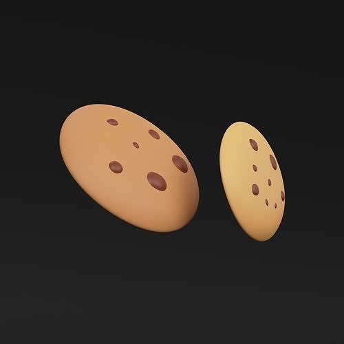 Cookies - stylized icon 3D model 3