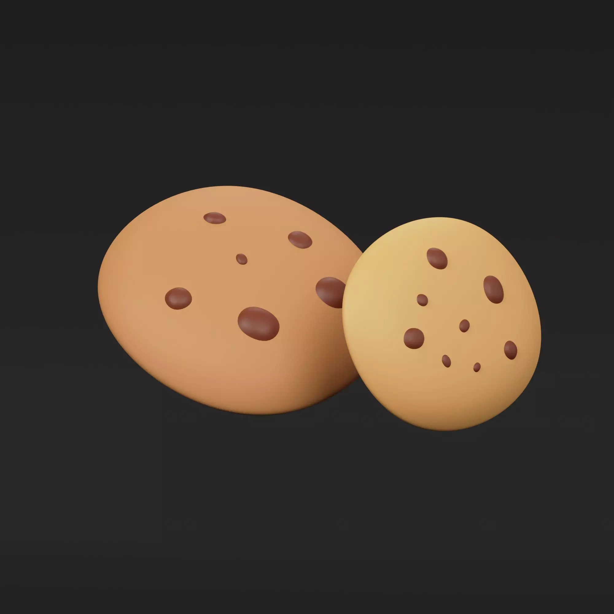 Cookies - stylized icon 3D model_0