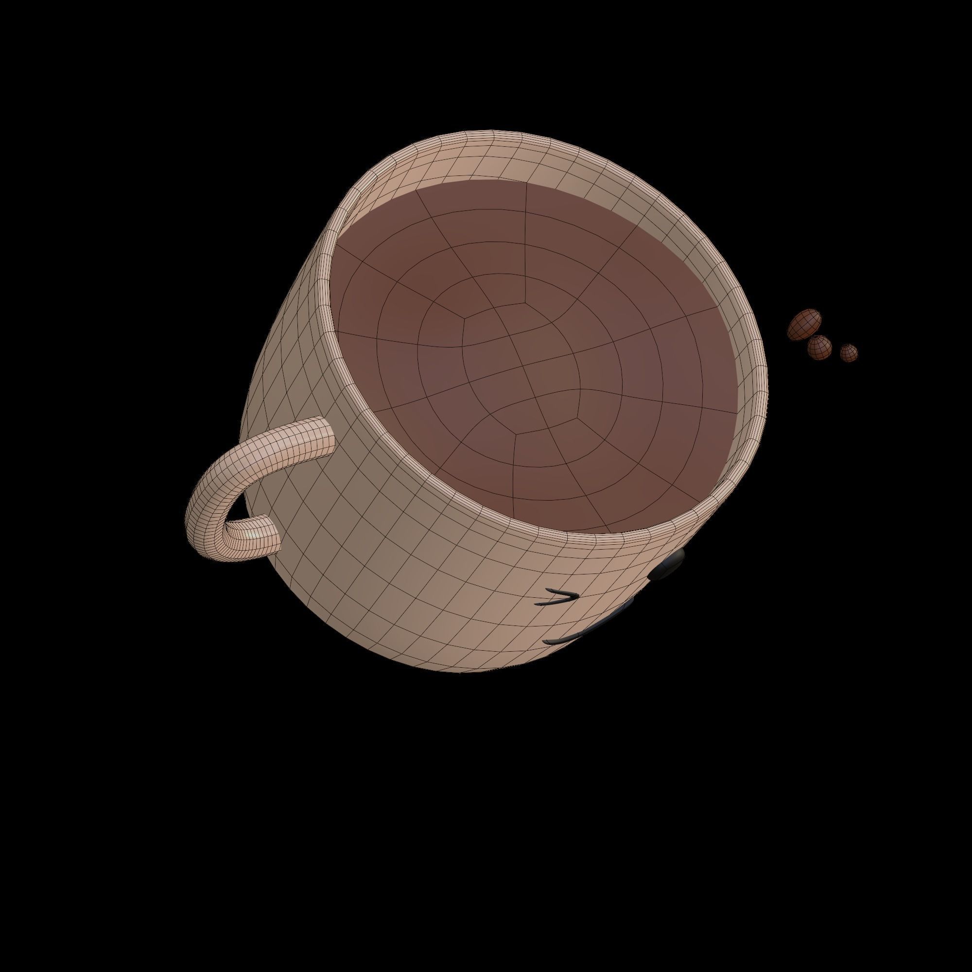Coffee Cup - Cute Stylized 3D icon 3D model_10