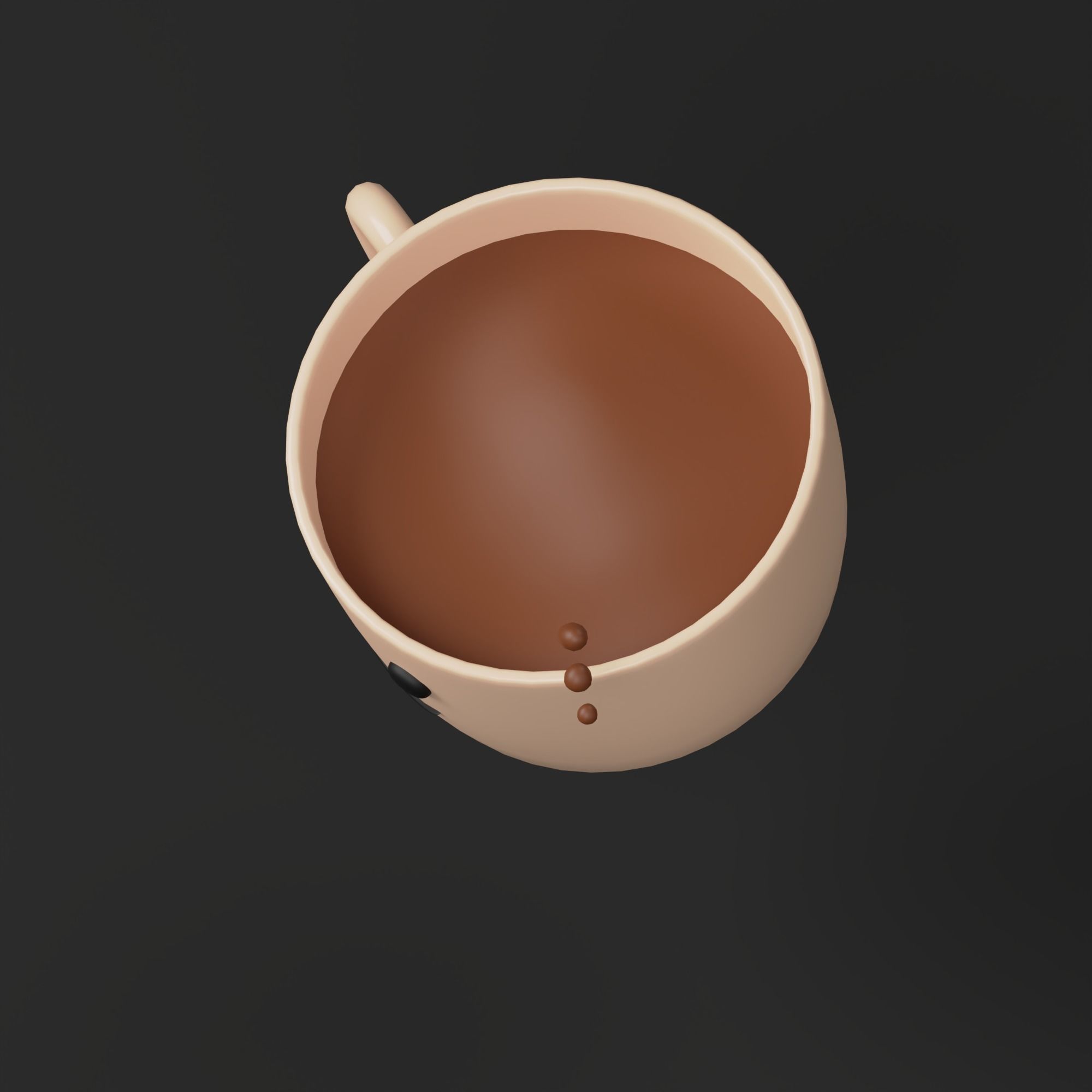 Coffee Cup - Cute Stylized 3D icon 3D model_4