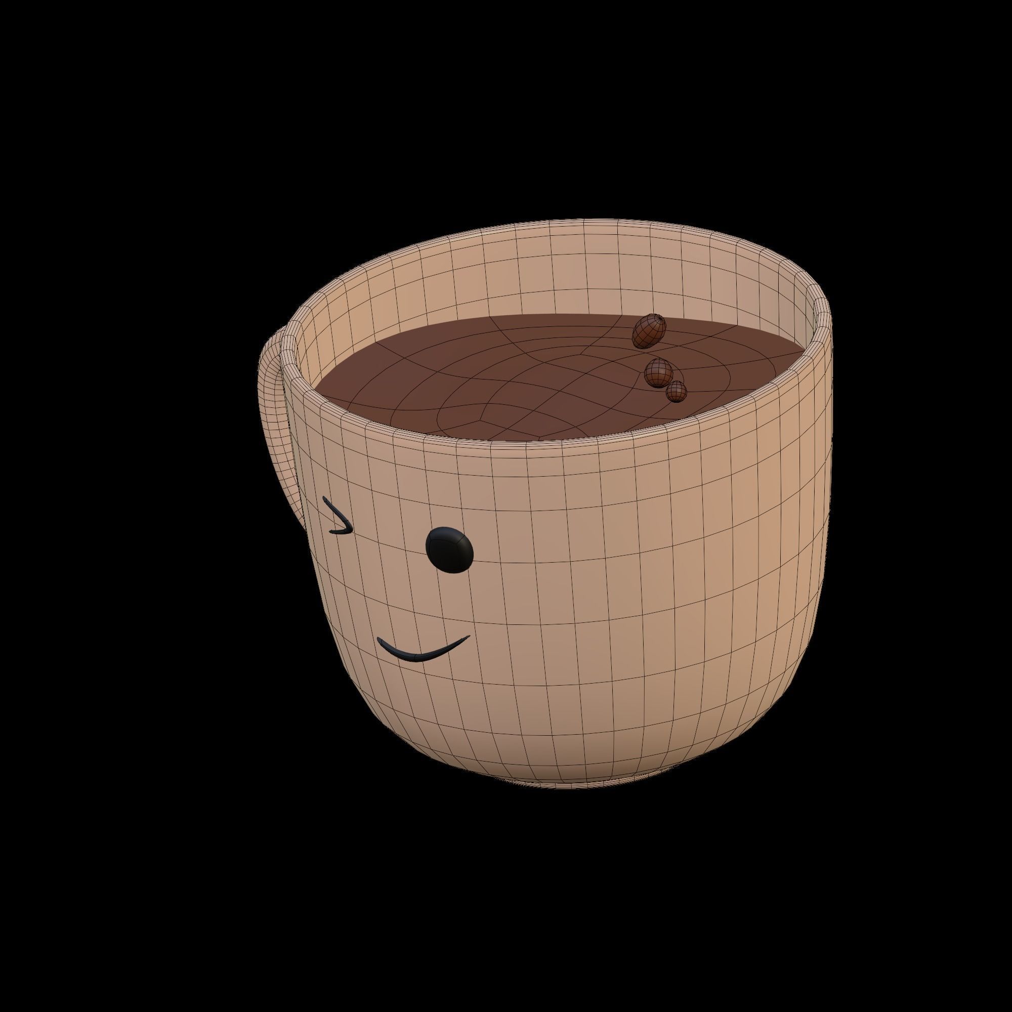 Coffee Cup - Cute Stylized 3D icon 3D model_12