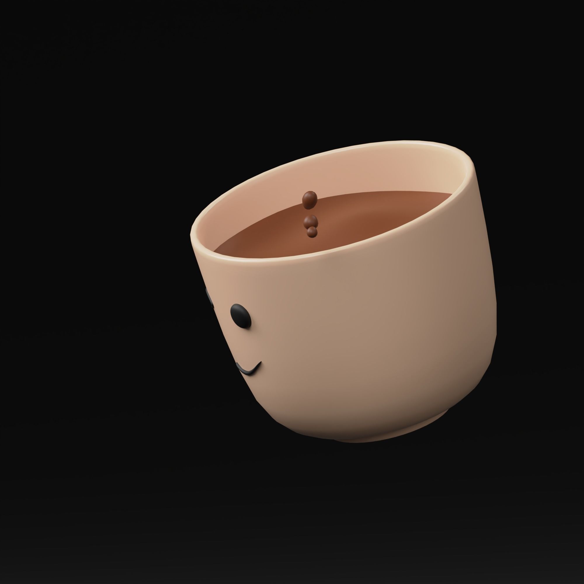 Coffee Cup - Cute Stylized 3D icon 3D model_5