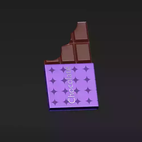 Chocolate Bar - Stylized icon 3D model
