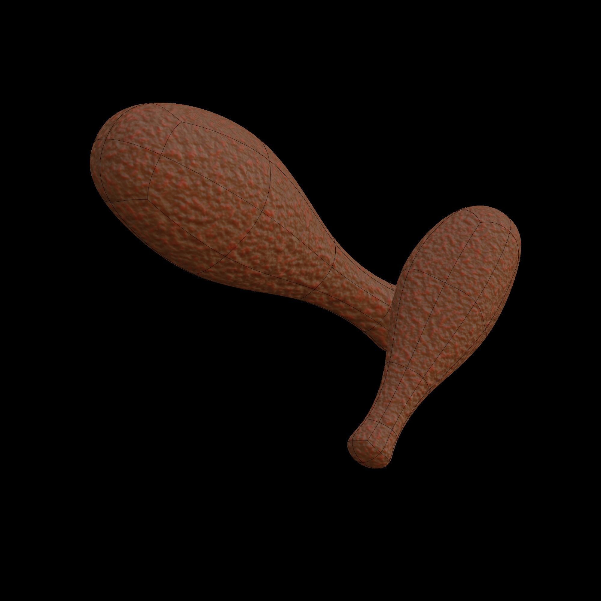 Chicken Drumsticks - Stylized 3D icon 3D model_11