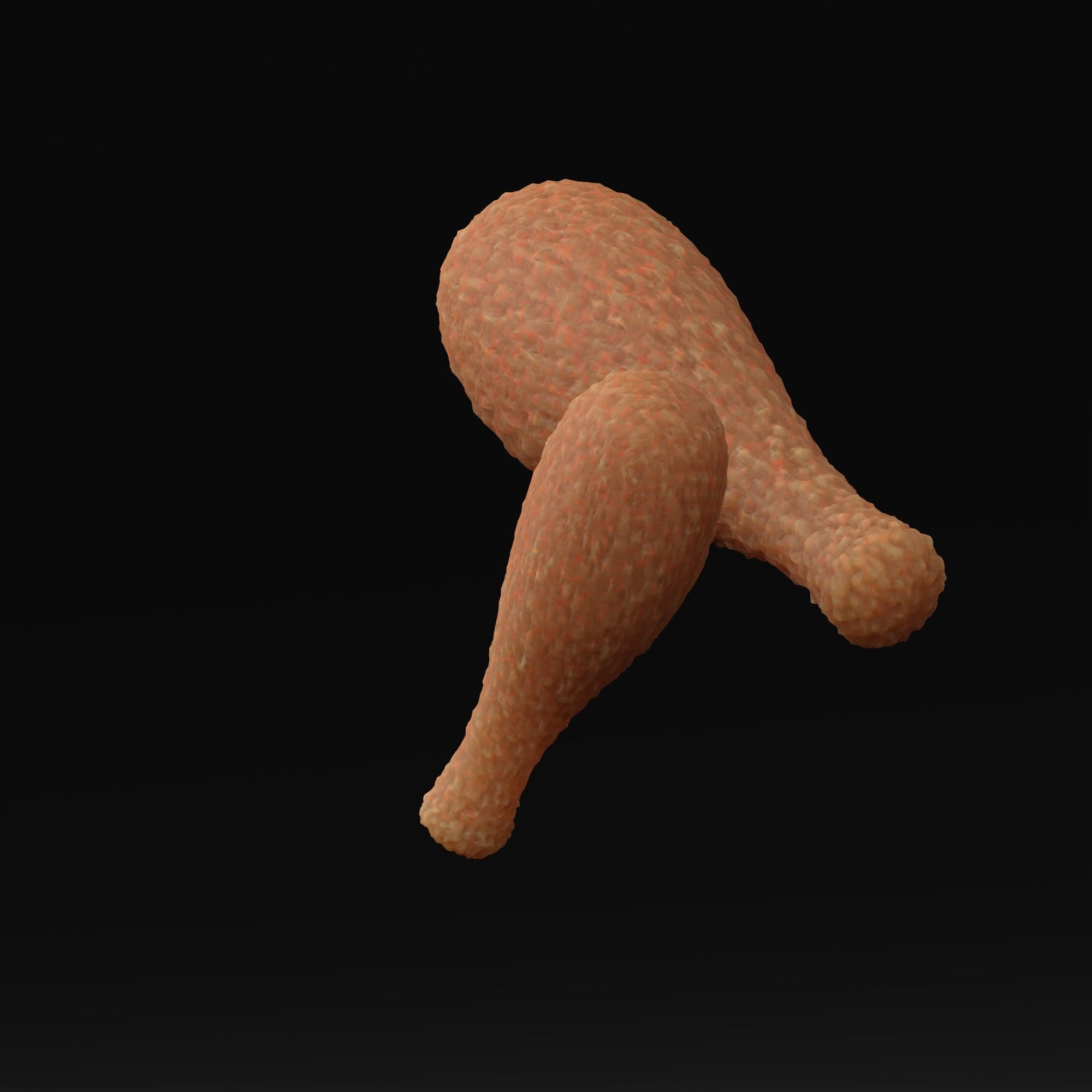 Chicken Drumsticks - Stylized 3D icon 3D model_5