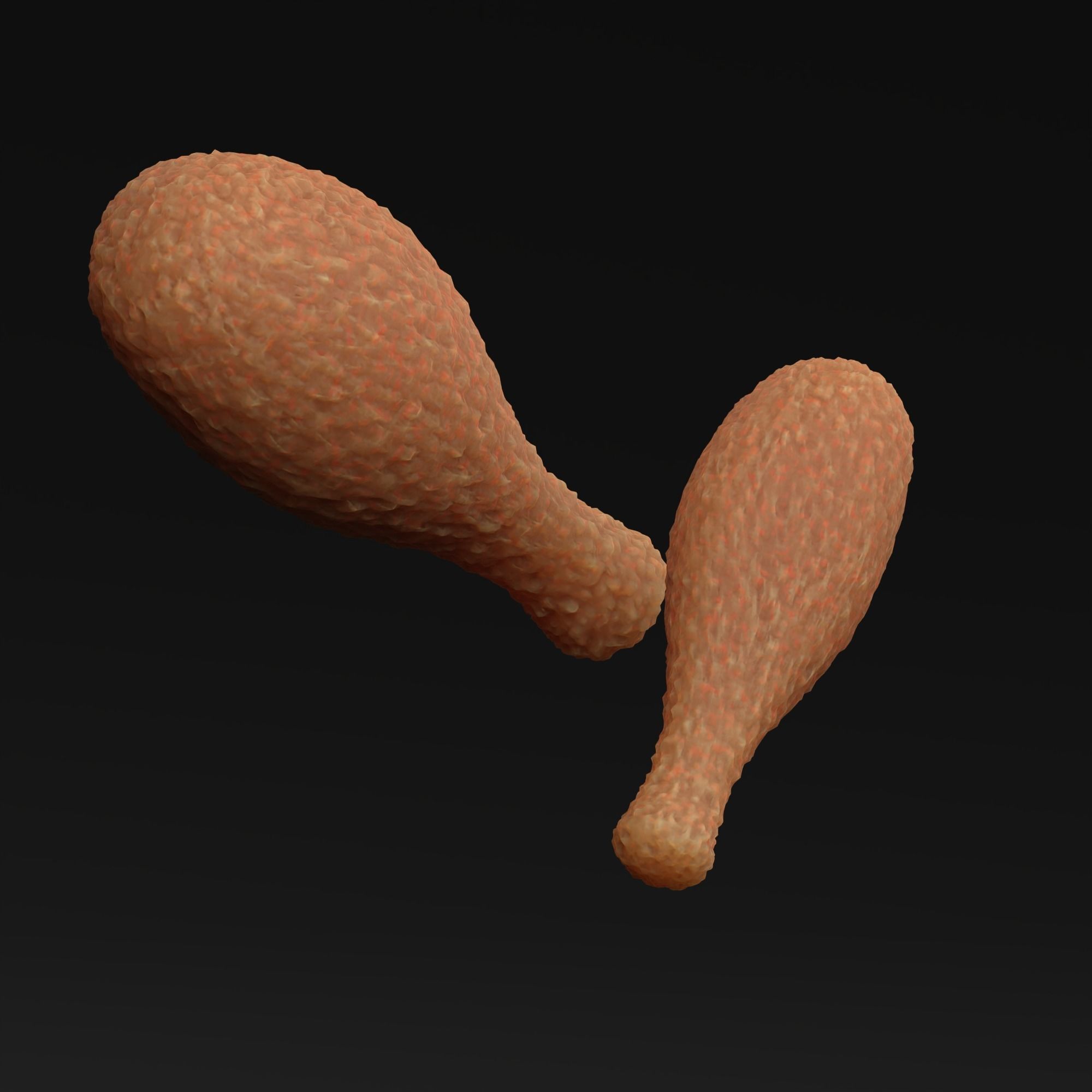 Chicken Drumsticks - Stylized 3D icon 3D model_6