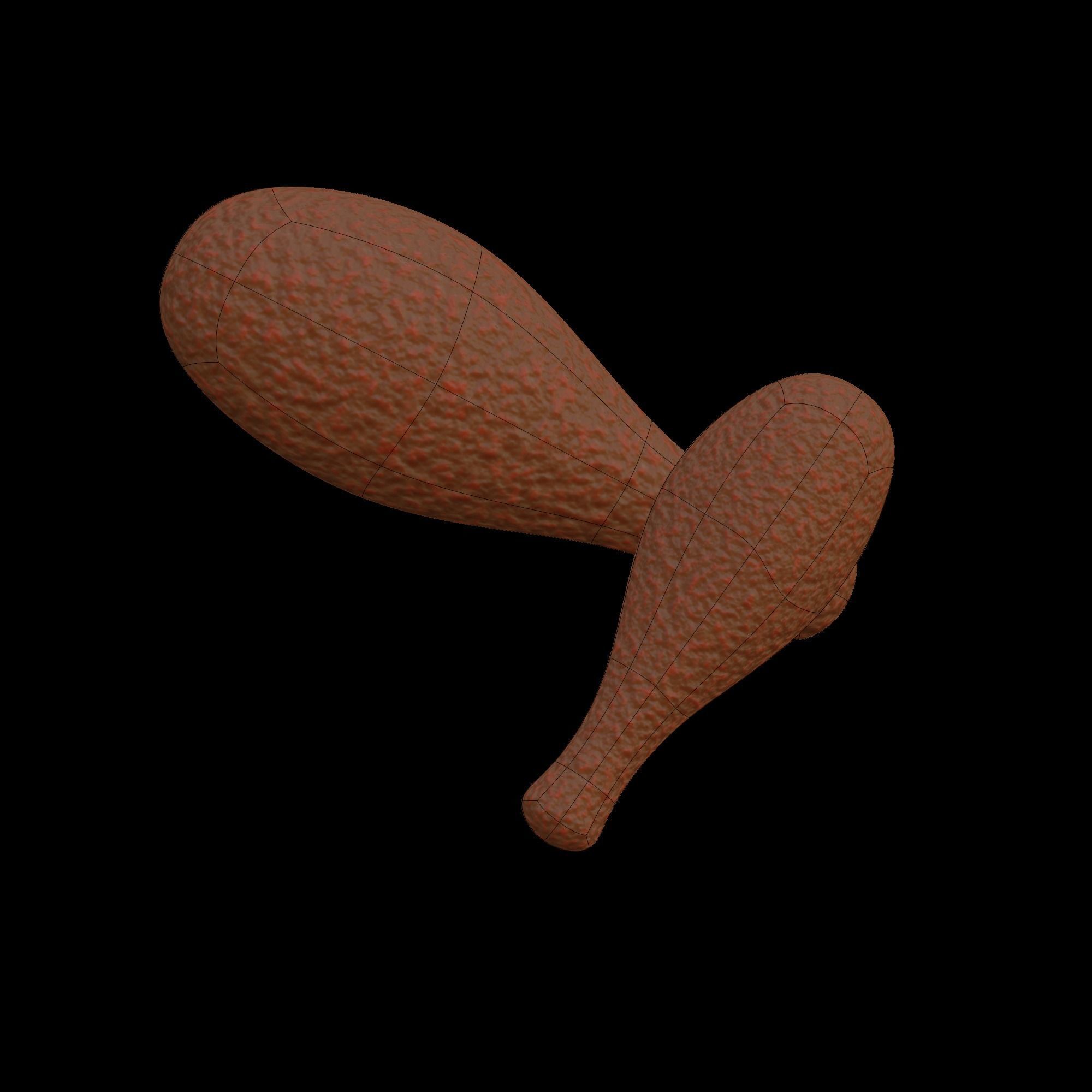 Chicken Drumsticks - Stylized 3D icon 3D model_13