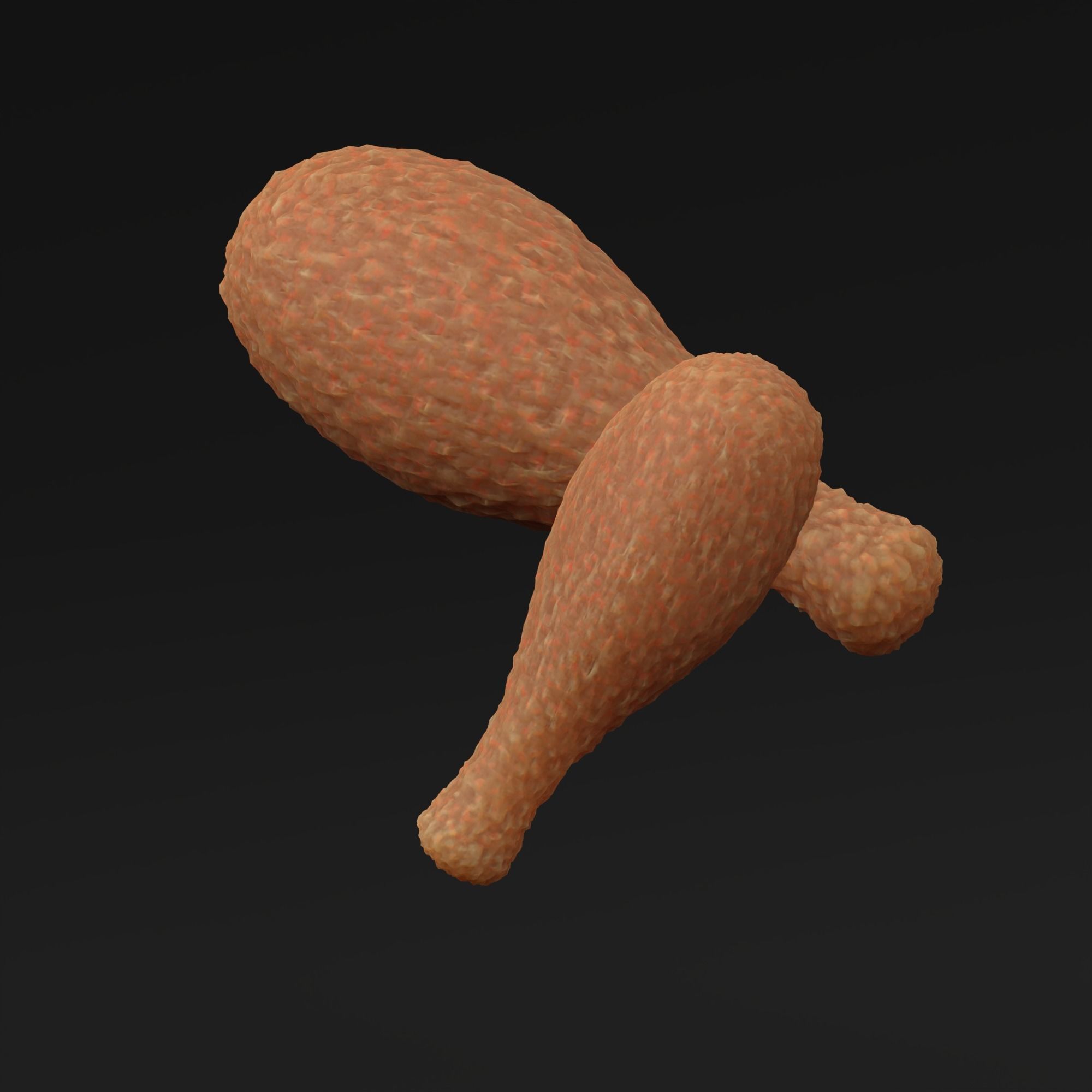Chicken Drumsticks - Stylized 3D icon 3D model_1