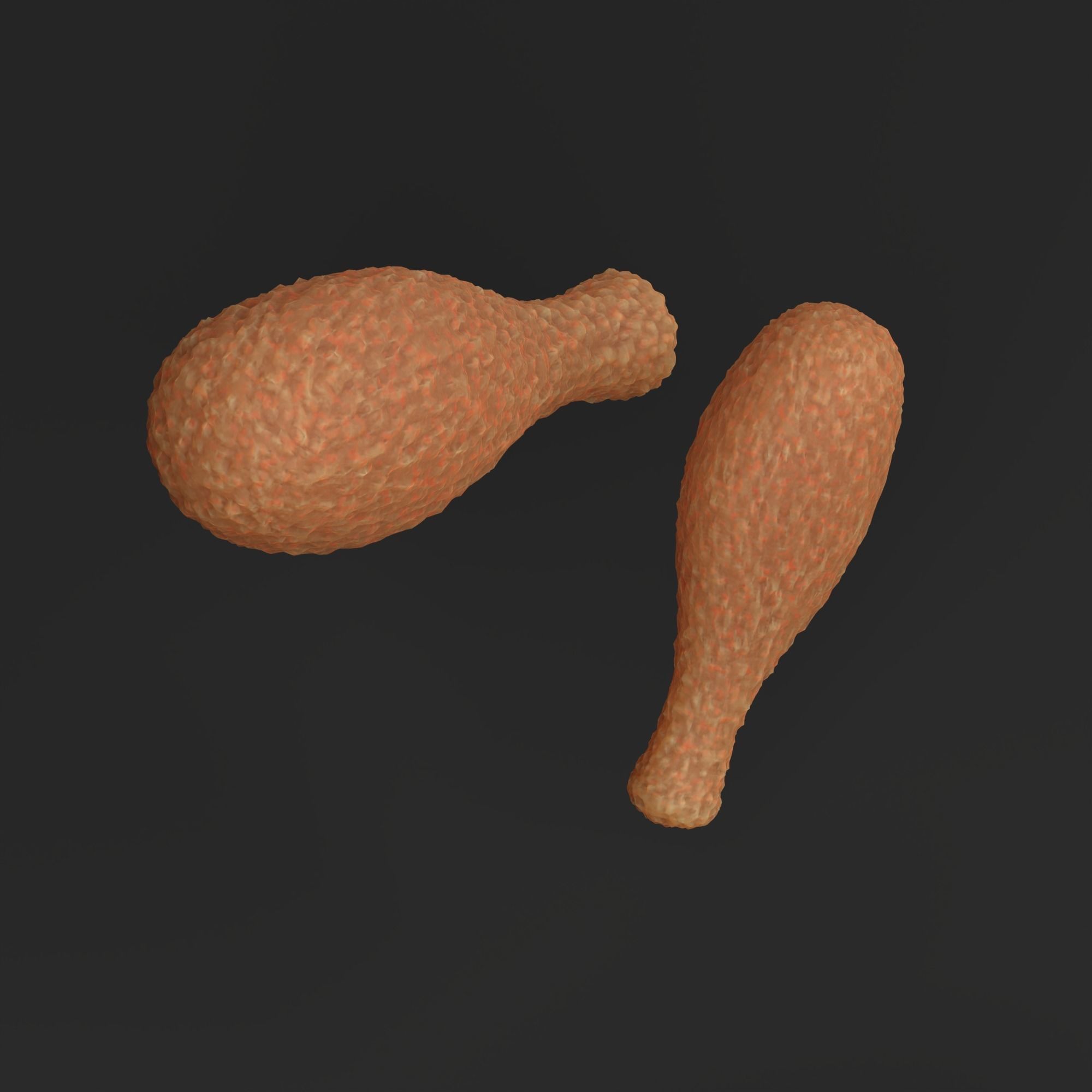 Chicken Drumsticks - Stylized 3D icon 3D model_3