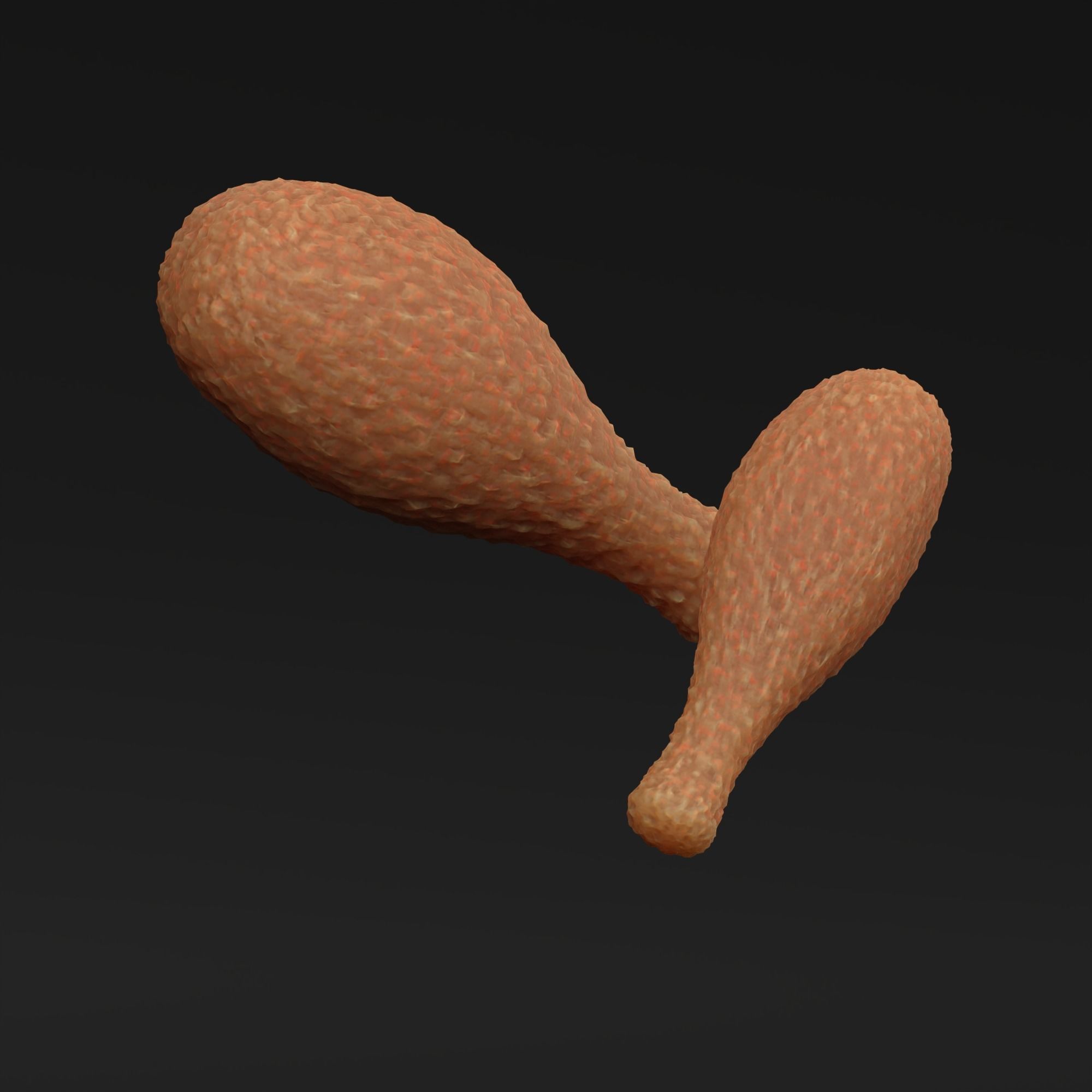 Chicken Drumsticks - Stylized 3D icon 3D model_2