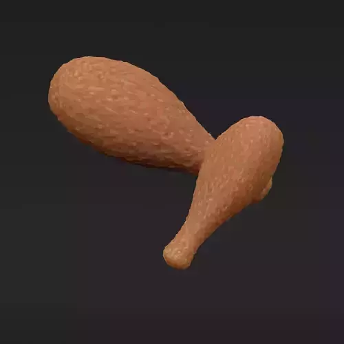 Chicken Drumsticks - Stylized 3D icon 3D model