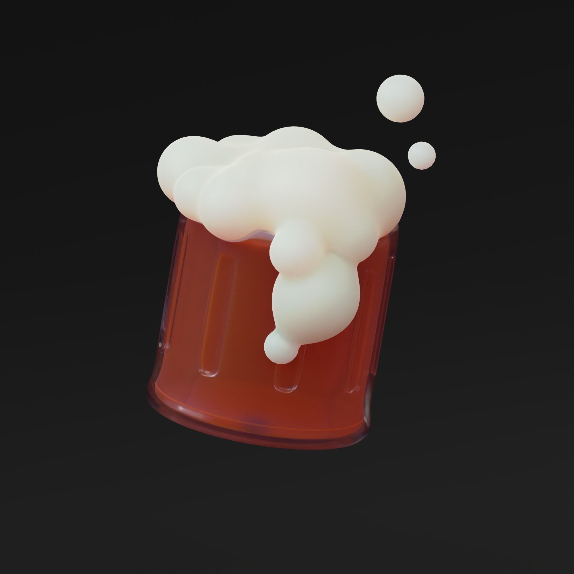 Beer - Stylized Cartoon icon 3D model_2