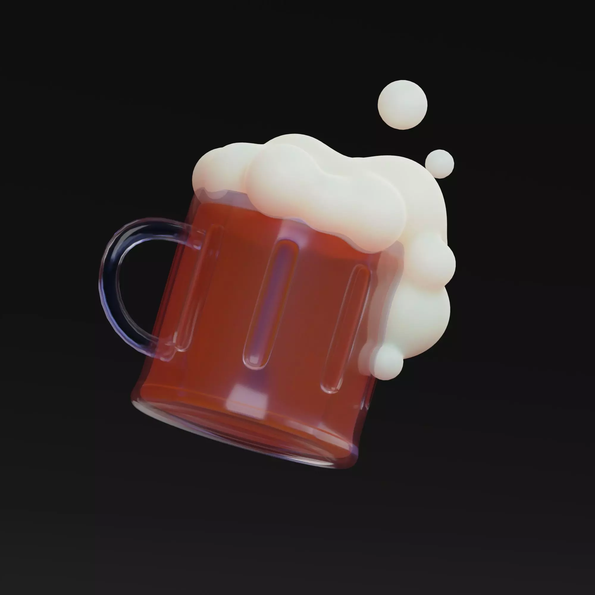 Beer - Stylized Cartoon icon 3D model_0