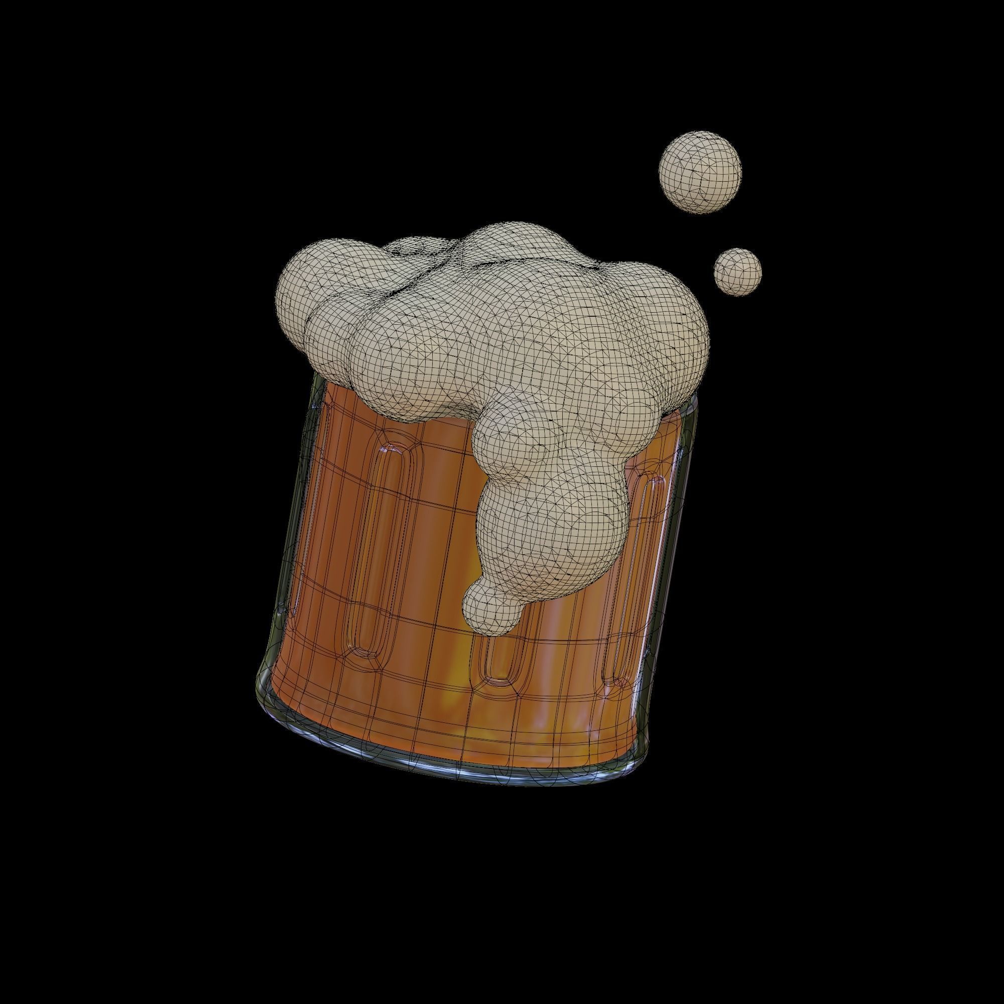 Beer - Stylized Cartoon icon 3D model_12