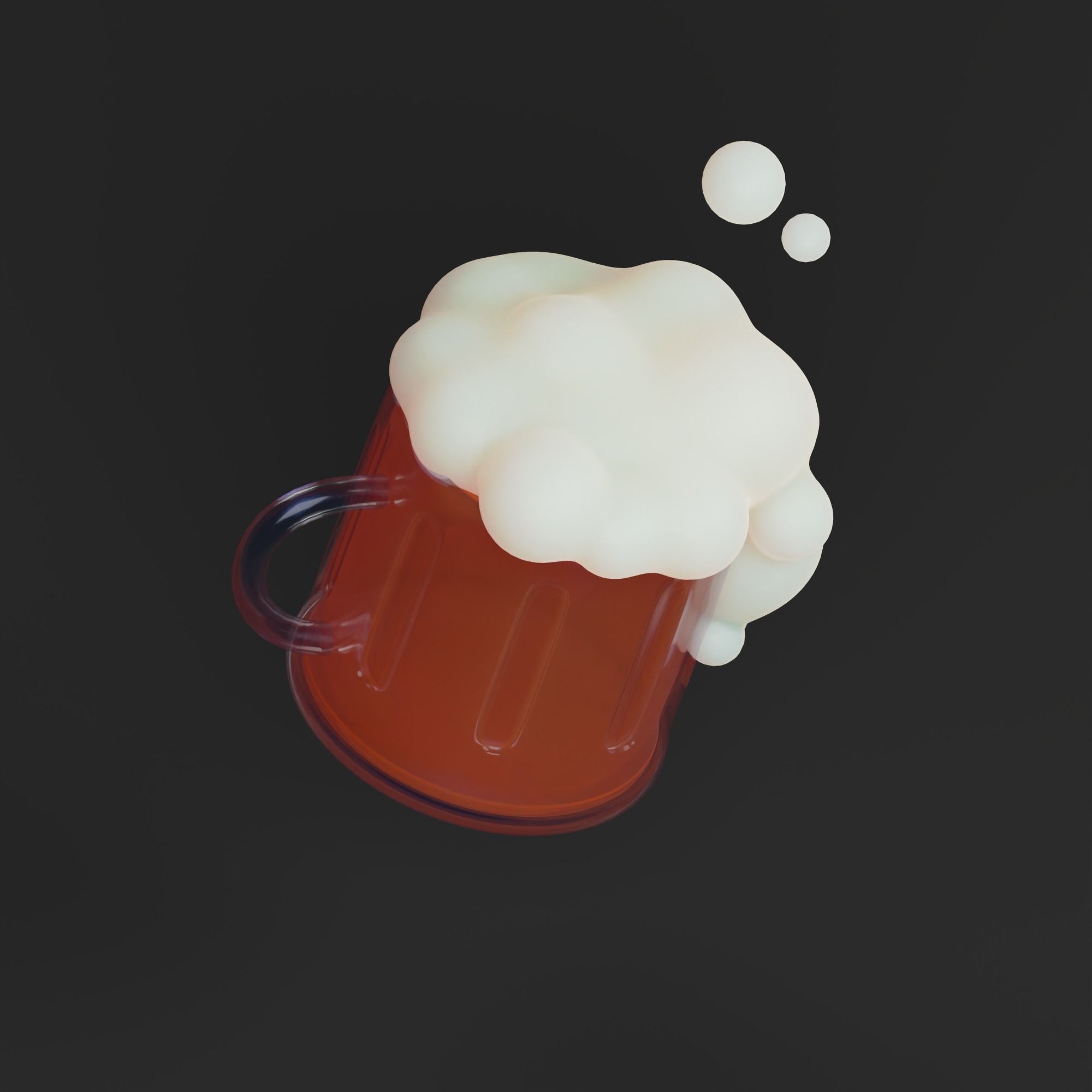 Beer - Stylized Cartoon icon 3D model_4