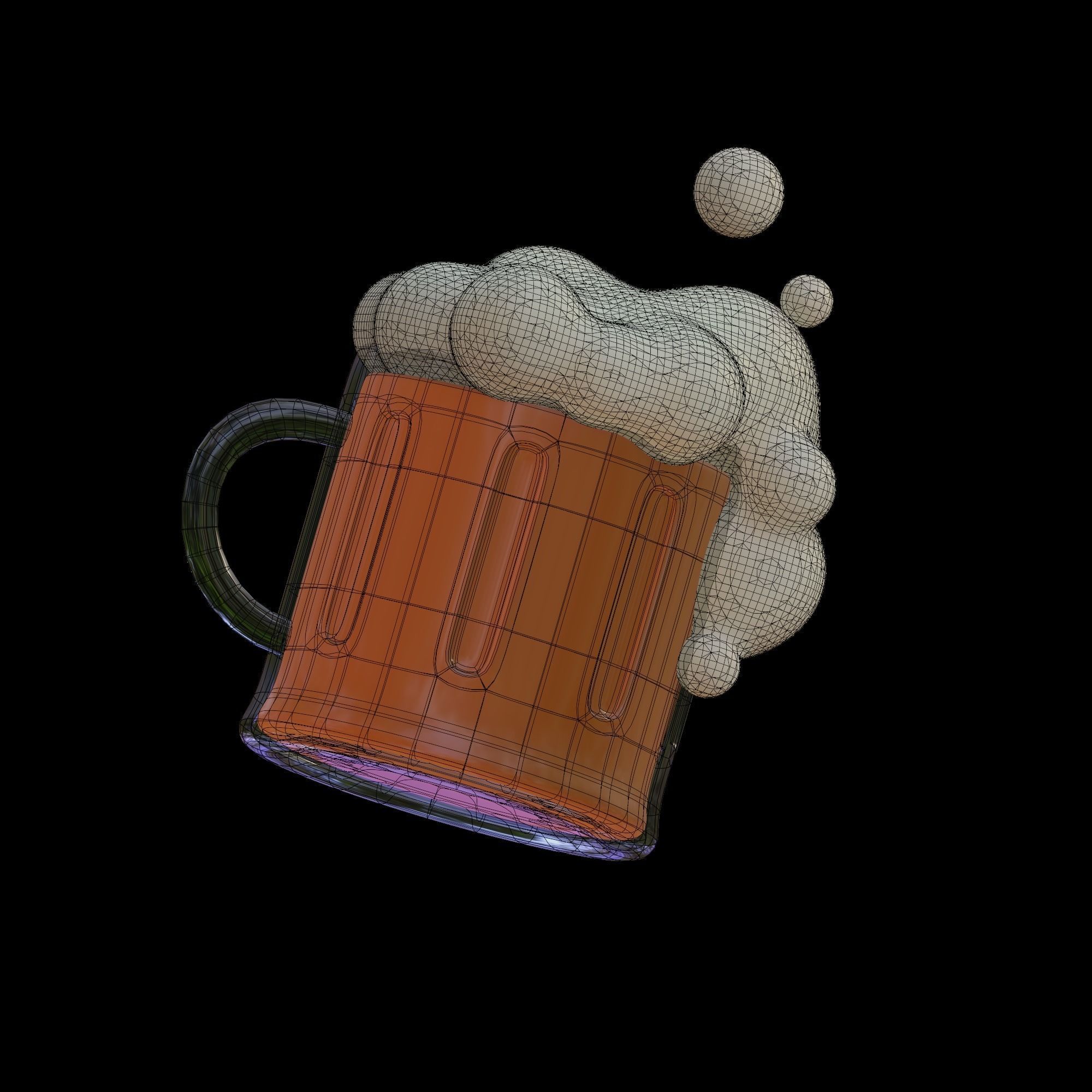 Beer - Stylized Cartoon icon 3D model_7