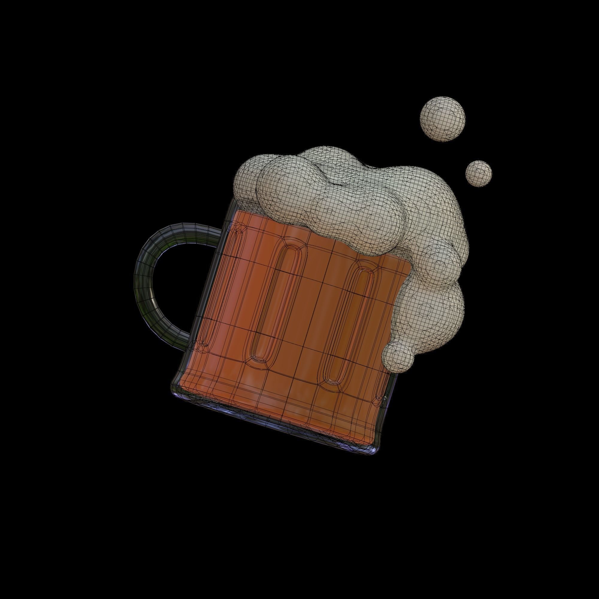 Beer - Stylized Cartoon icon 3D model_11