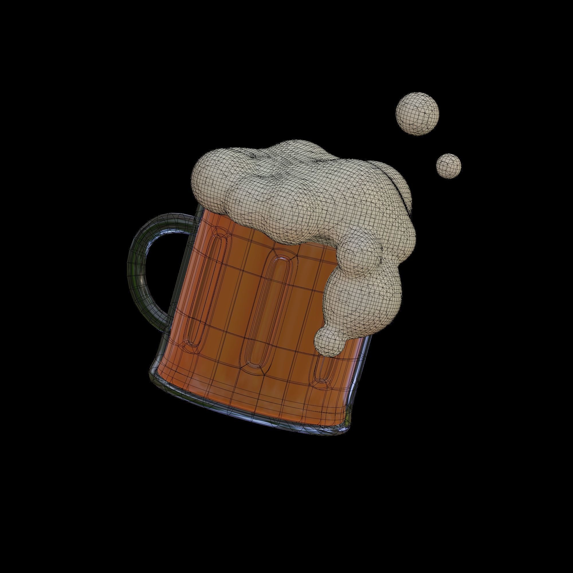 Beer - Stylized Cartoon icon 3D model_13