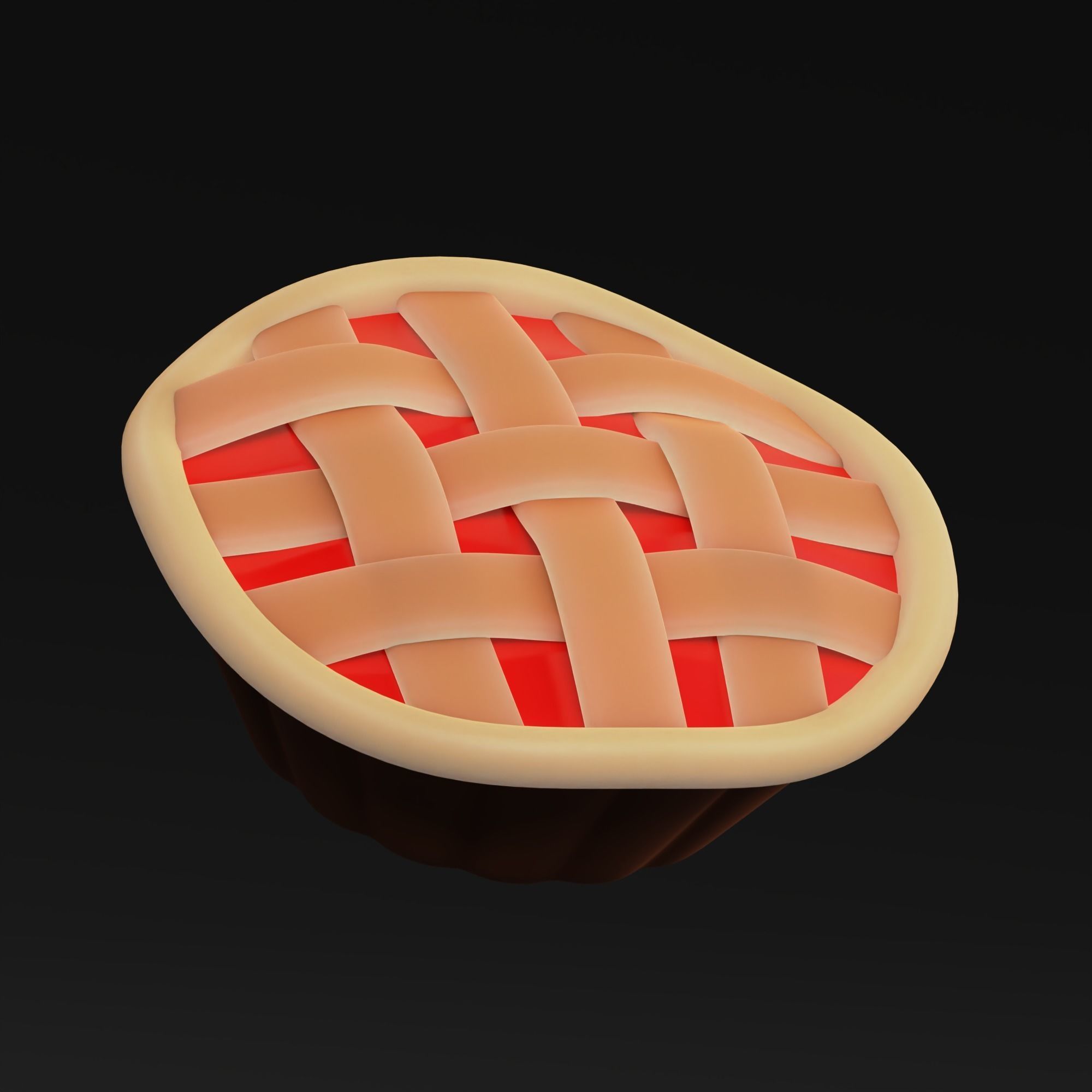 Apple Pie 3D model_6