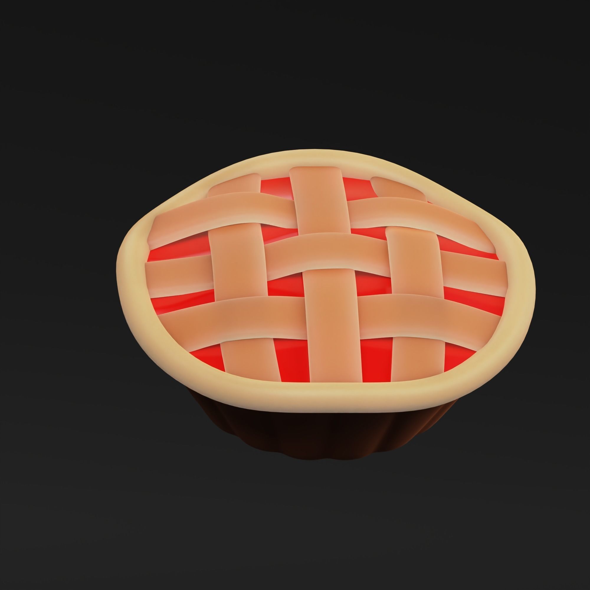Apple Pie 3D model_2