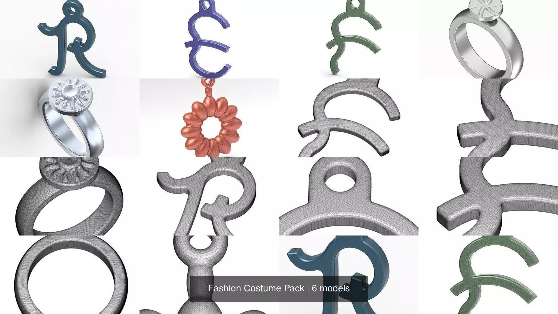 Fashion Costume Pack 3D Model Collection_0