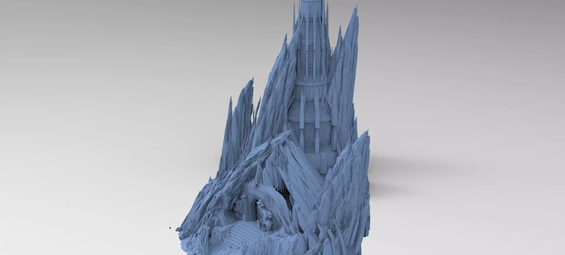Castle Spiked Rocks 3D model