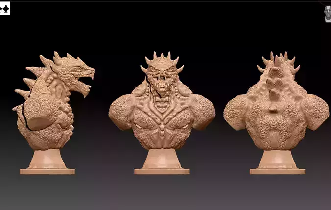 Argonian Behemoth bust Elder Scrolls Online 3D print model