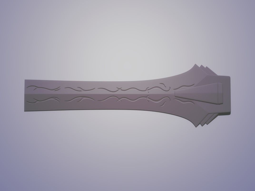 Red Power Sword 3D print model_2