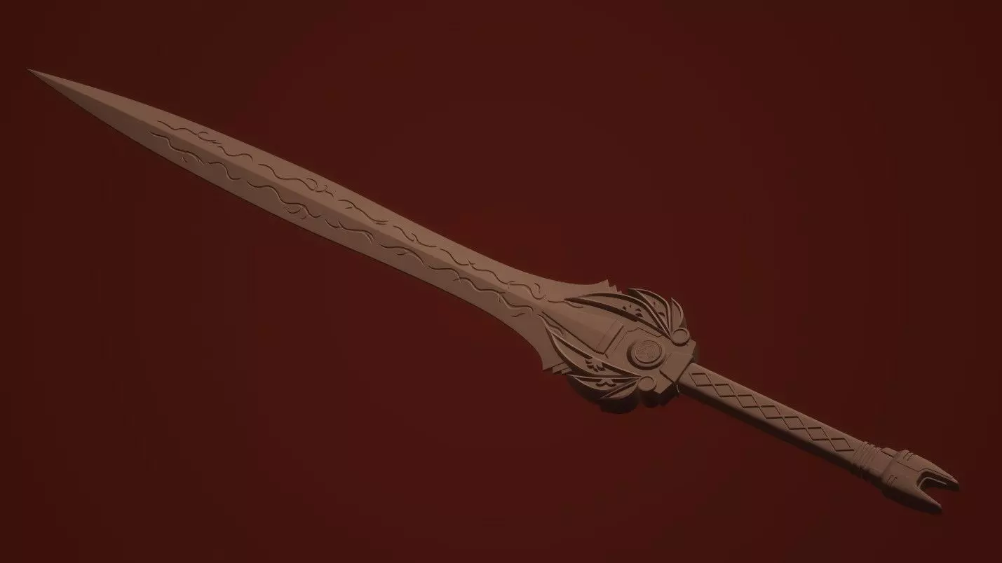Red Power Sword 3D print model_0