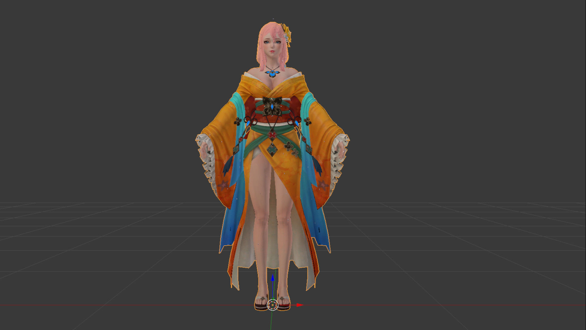 Haru Female Low-poly 3D model_4