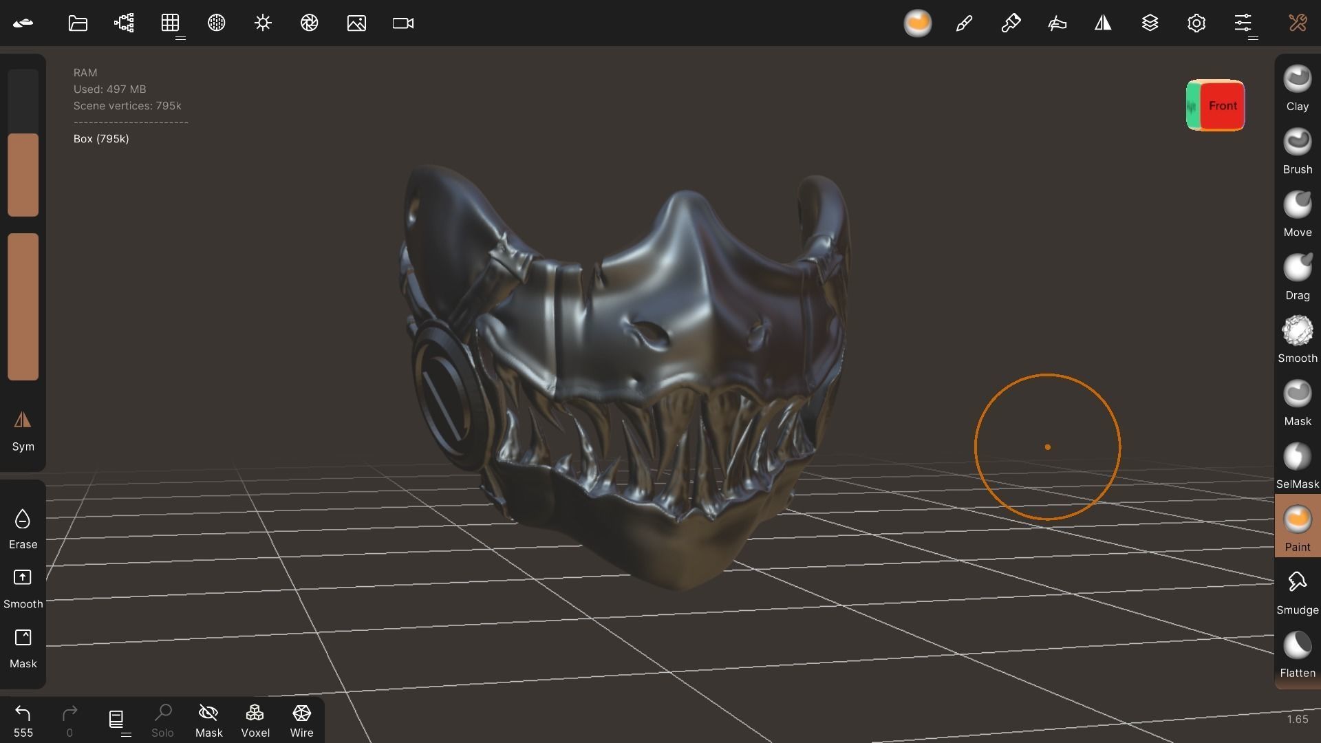 Reptile mask 3D print model_10