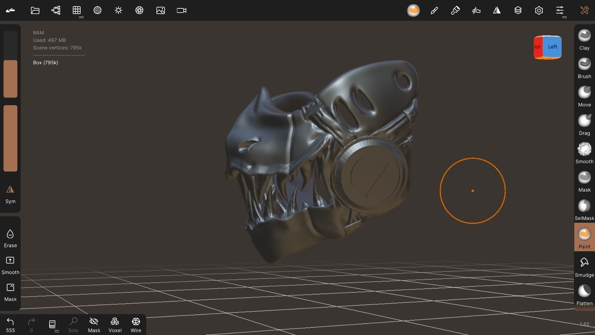 Reptile mask 3D print model_8