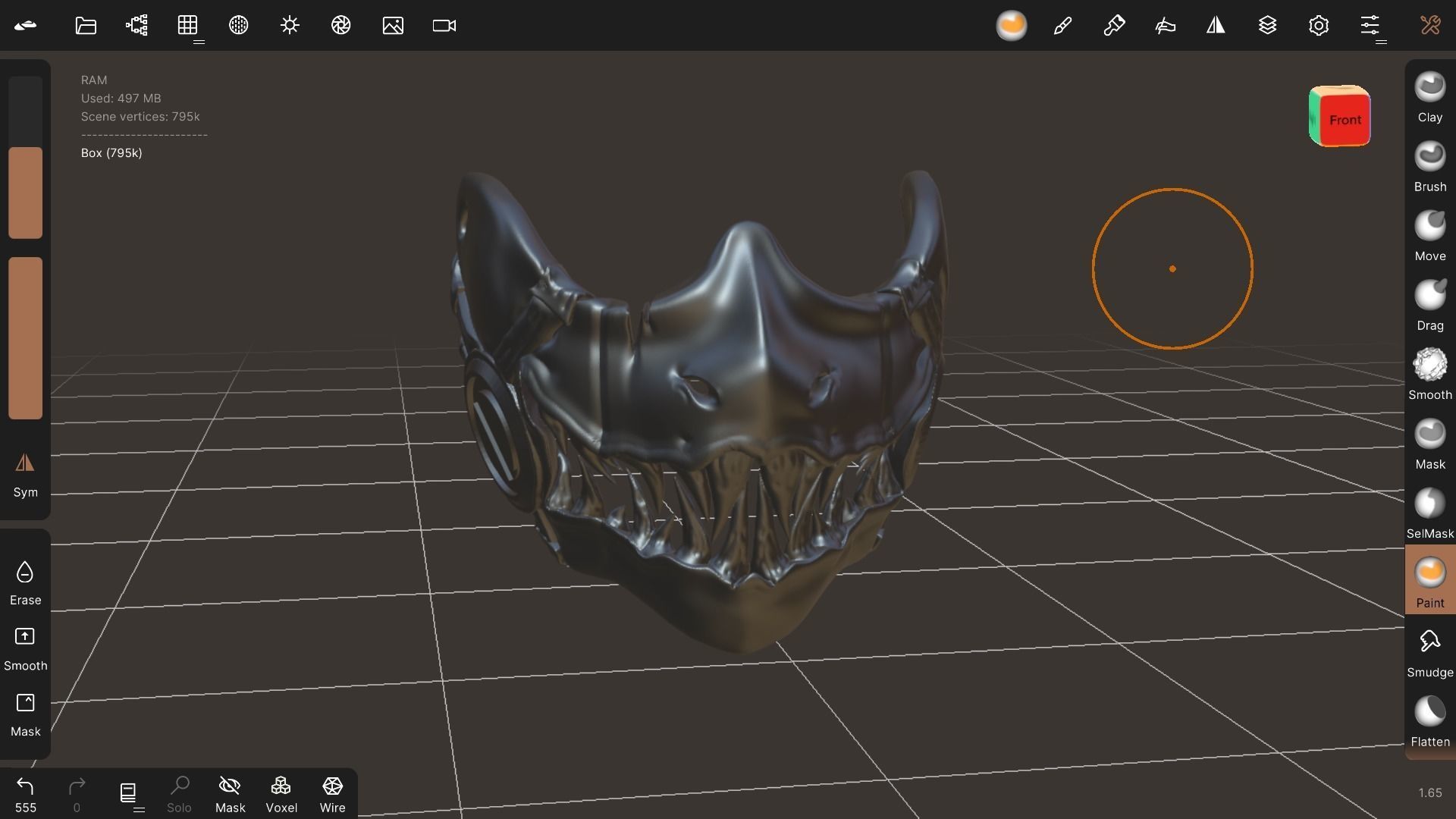 Reptile mask 3D print model_6