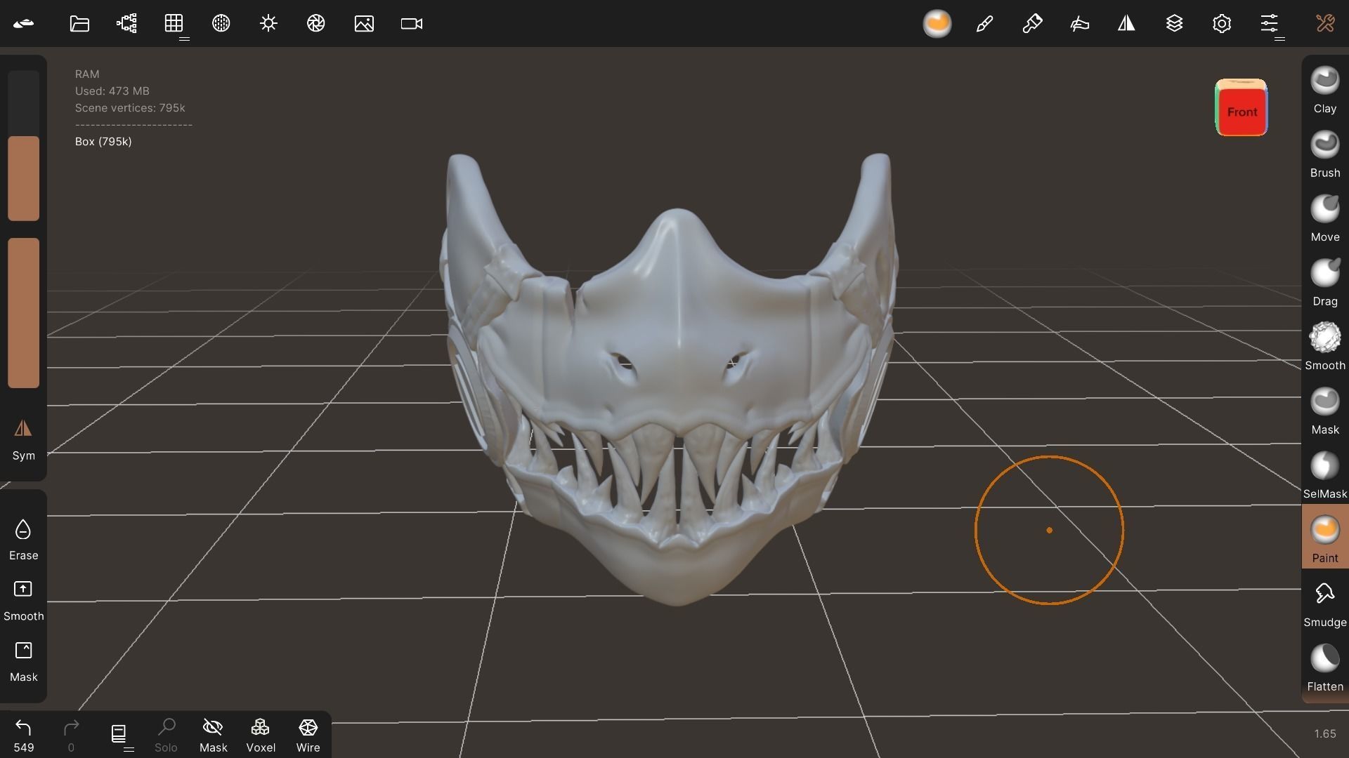 Reptile mask 3D print model_5