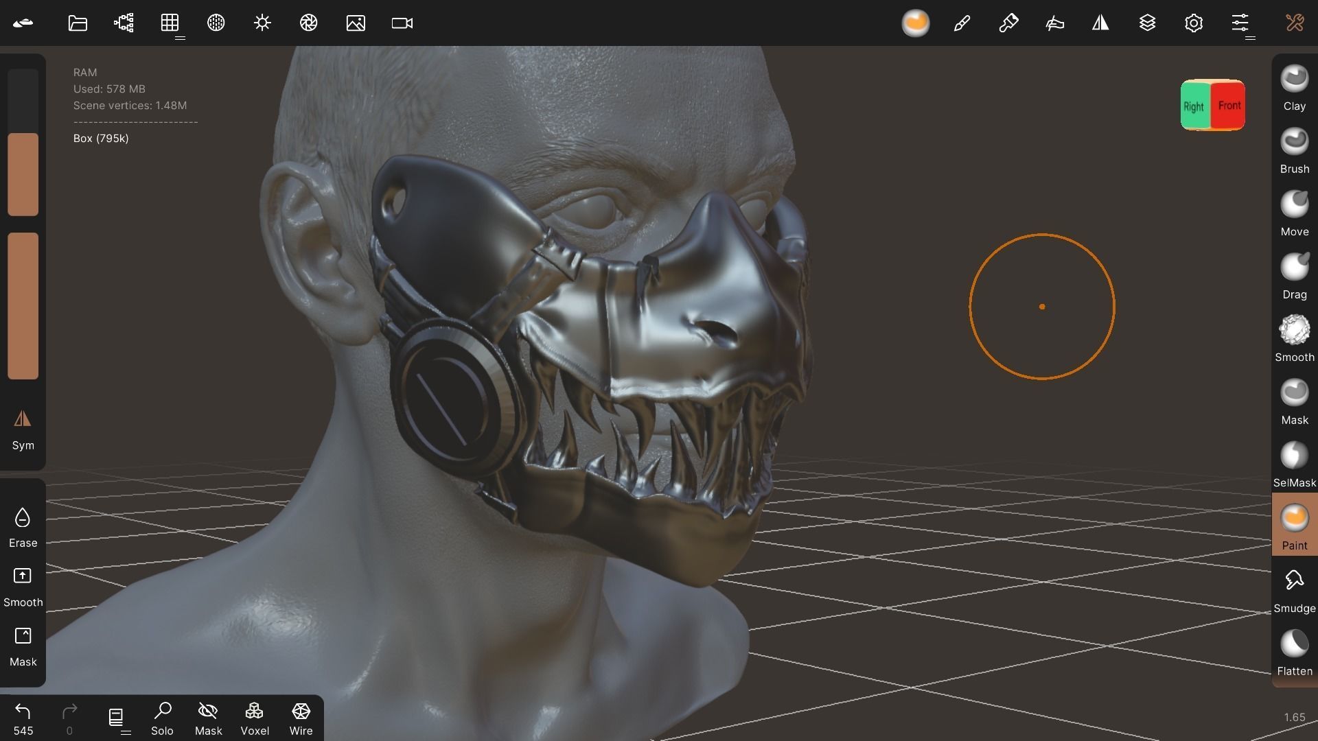 Reptile mask 3D print model_4