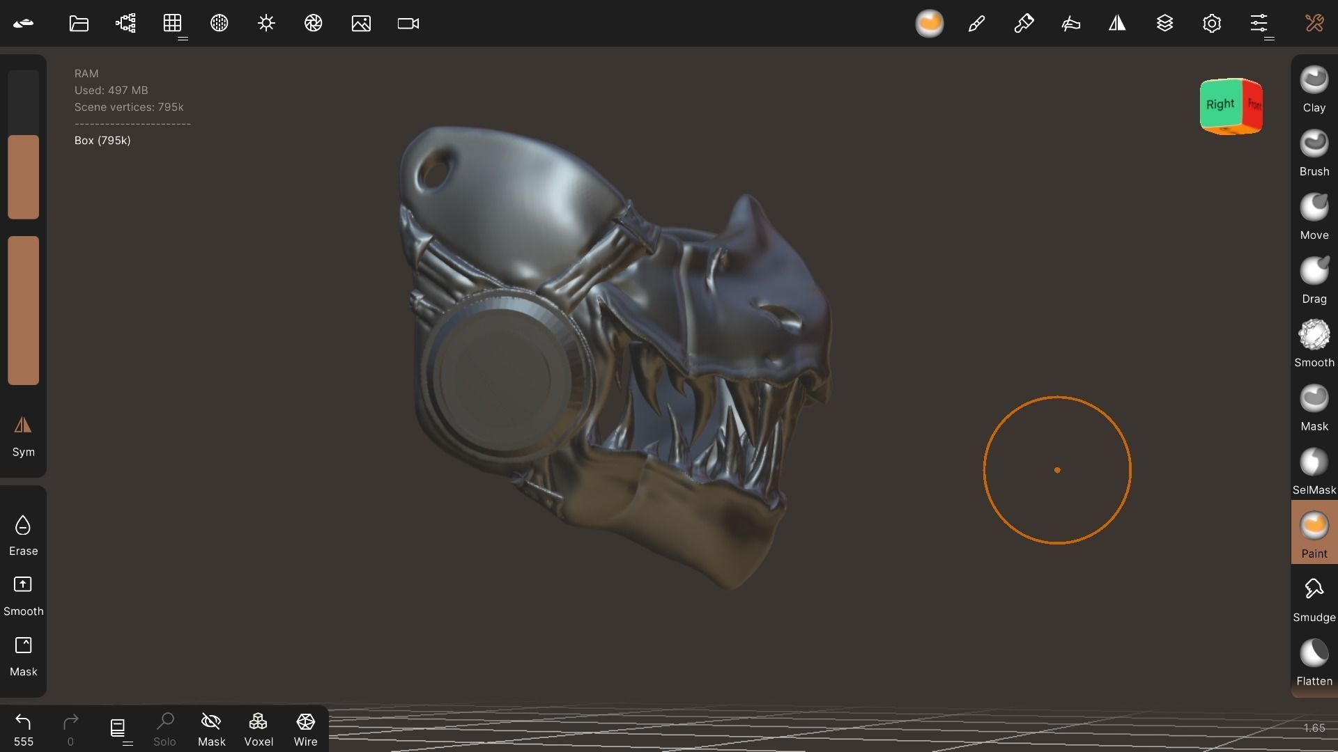 Reptile mask 3D print model_9