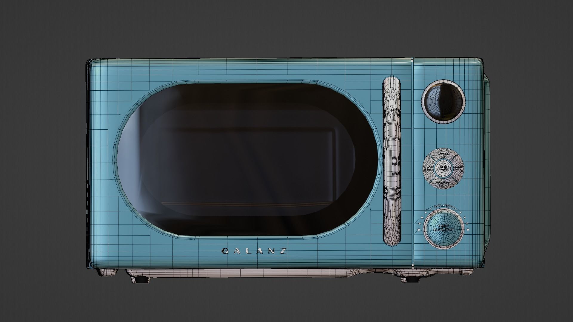Galanz Retro Microwave Oven 3D model_9
