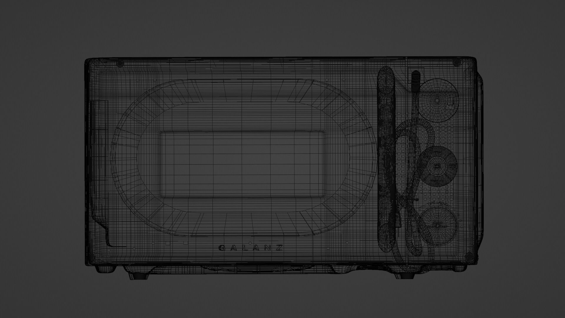 Galanz Retro Microwave Oven 3D model_5