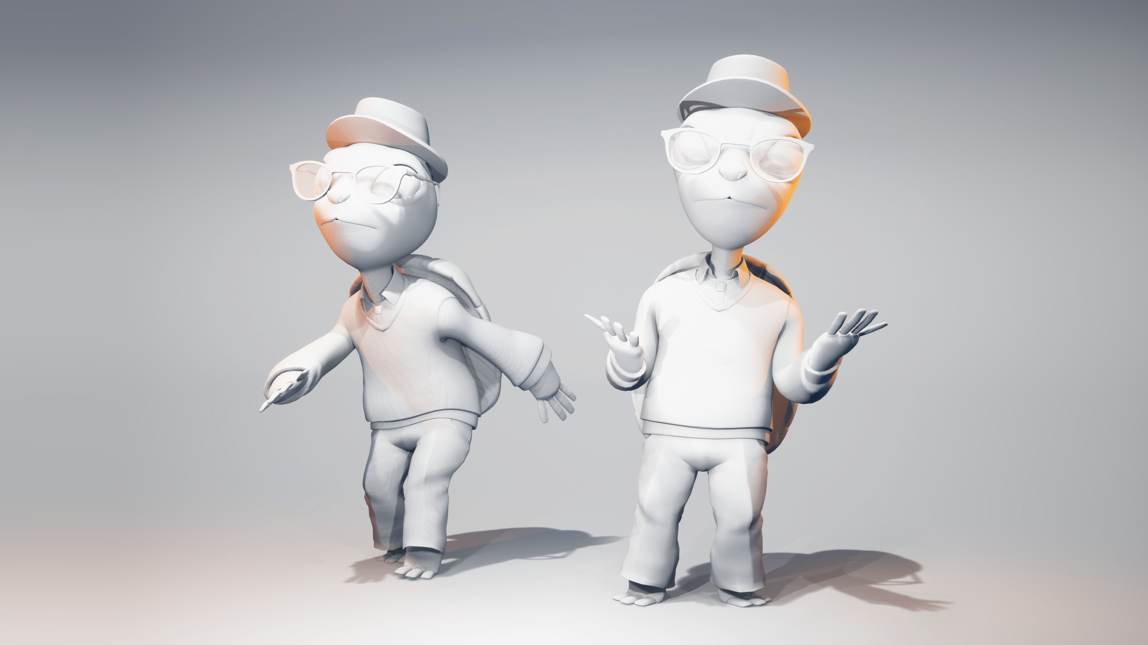 Animals Turtle Characters Rigged Cartoon Stylize 3D model 3D model_5