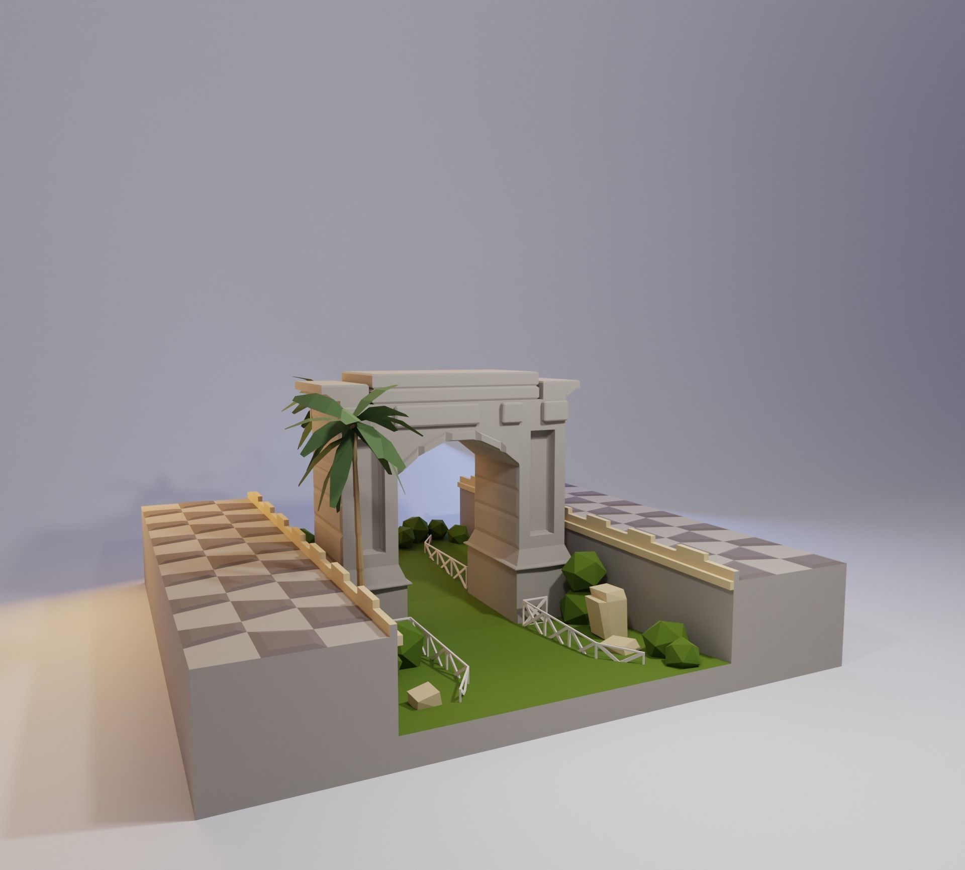 Landmarks of  the world L-M Low-poly 3D model_8