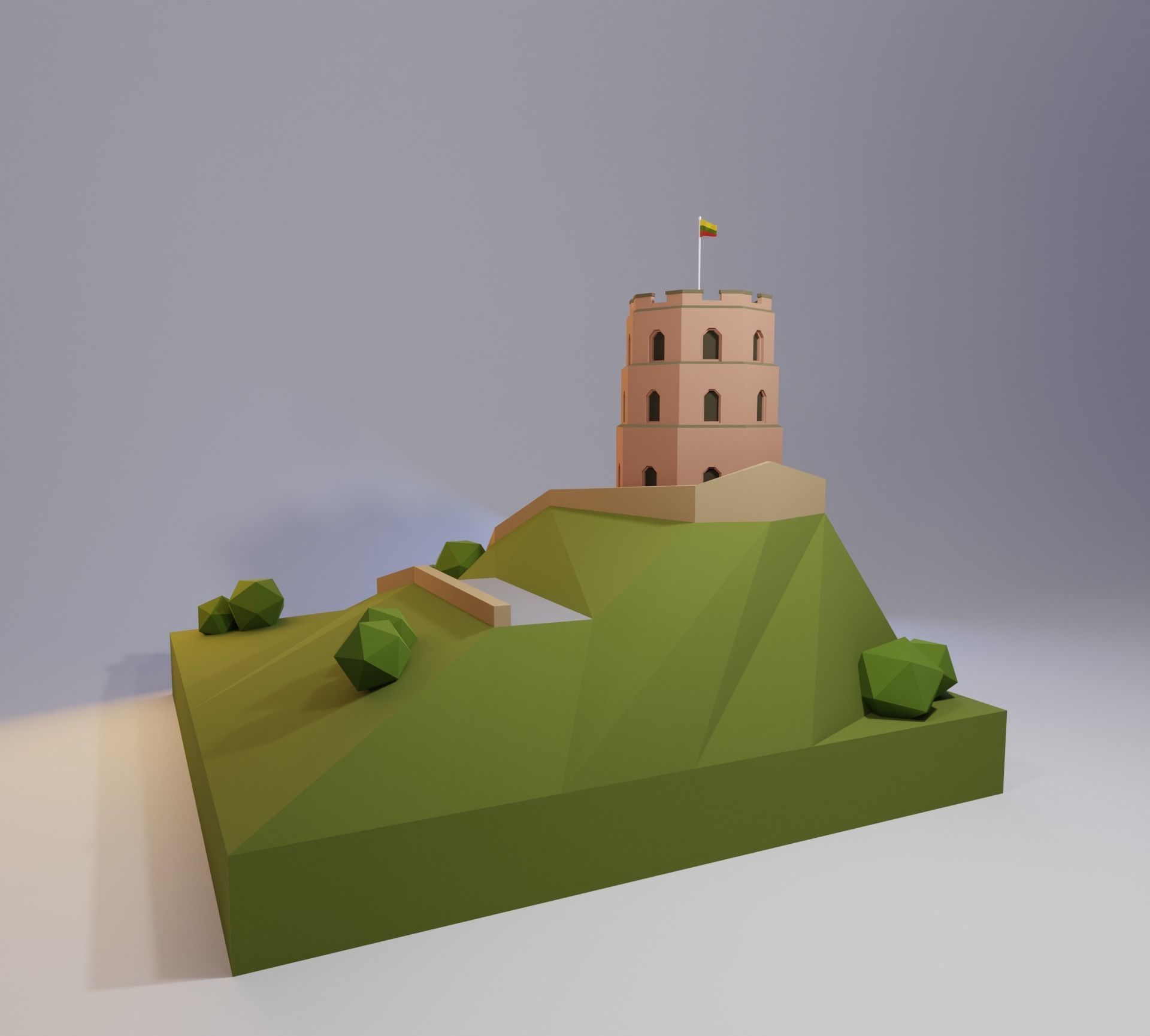 Landmarks of  the world L-M Low-poly 3D model_11