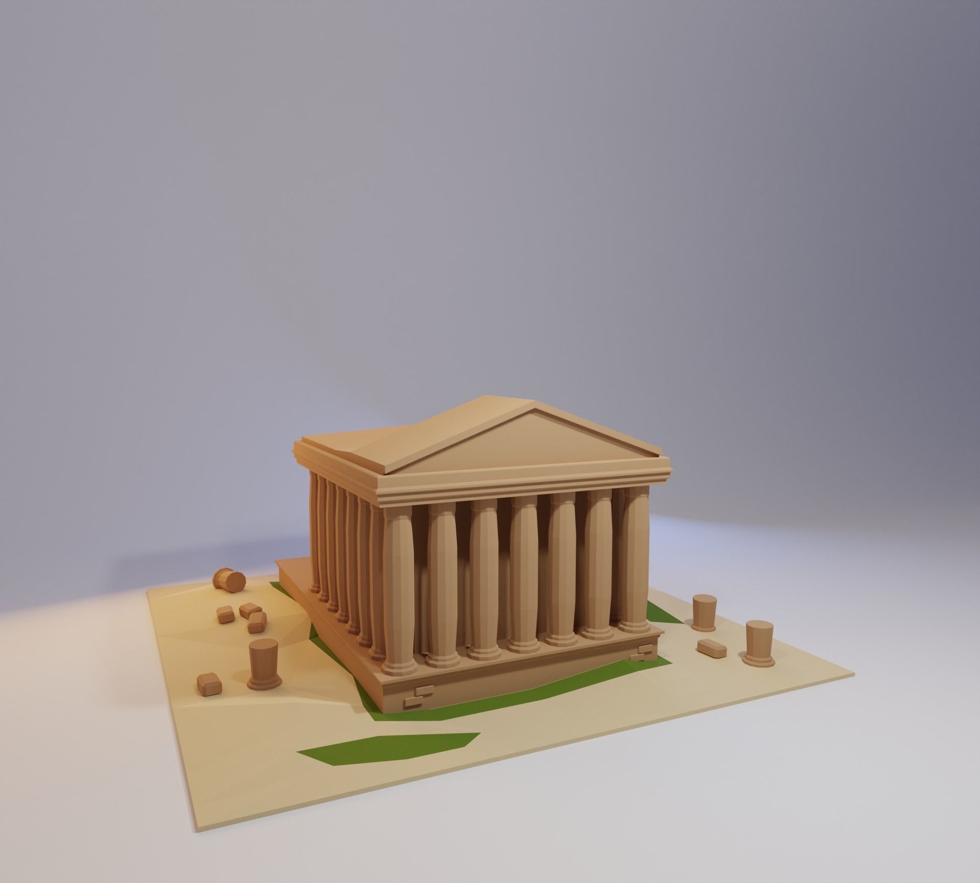 Landmarks of  the world L-M Low-poly 3D model_14