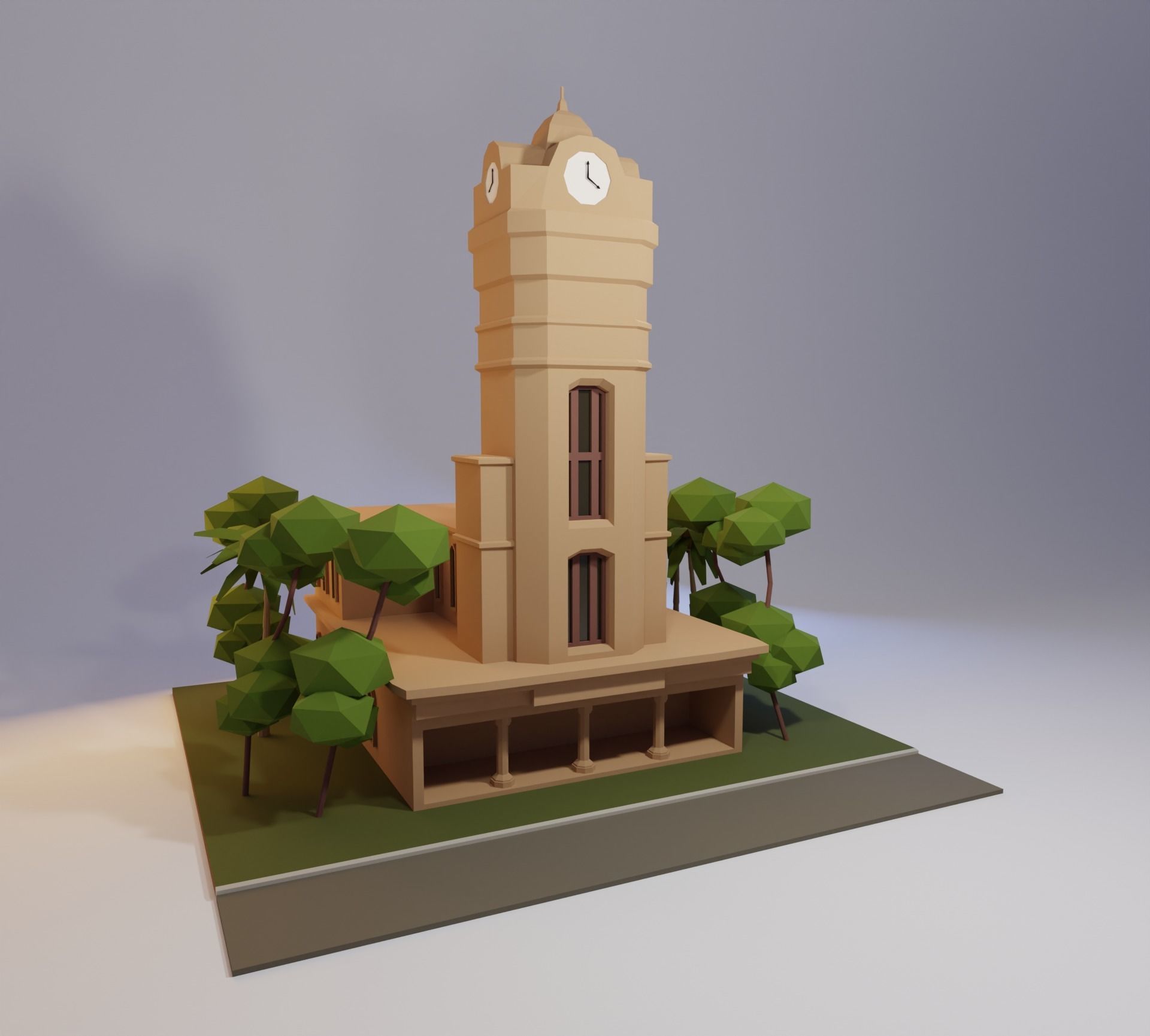 Landmarks of  the world L-M Low-poly 3D model_15