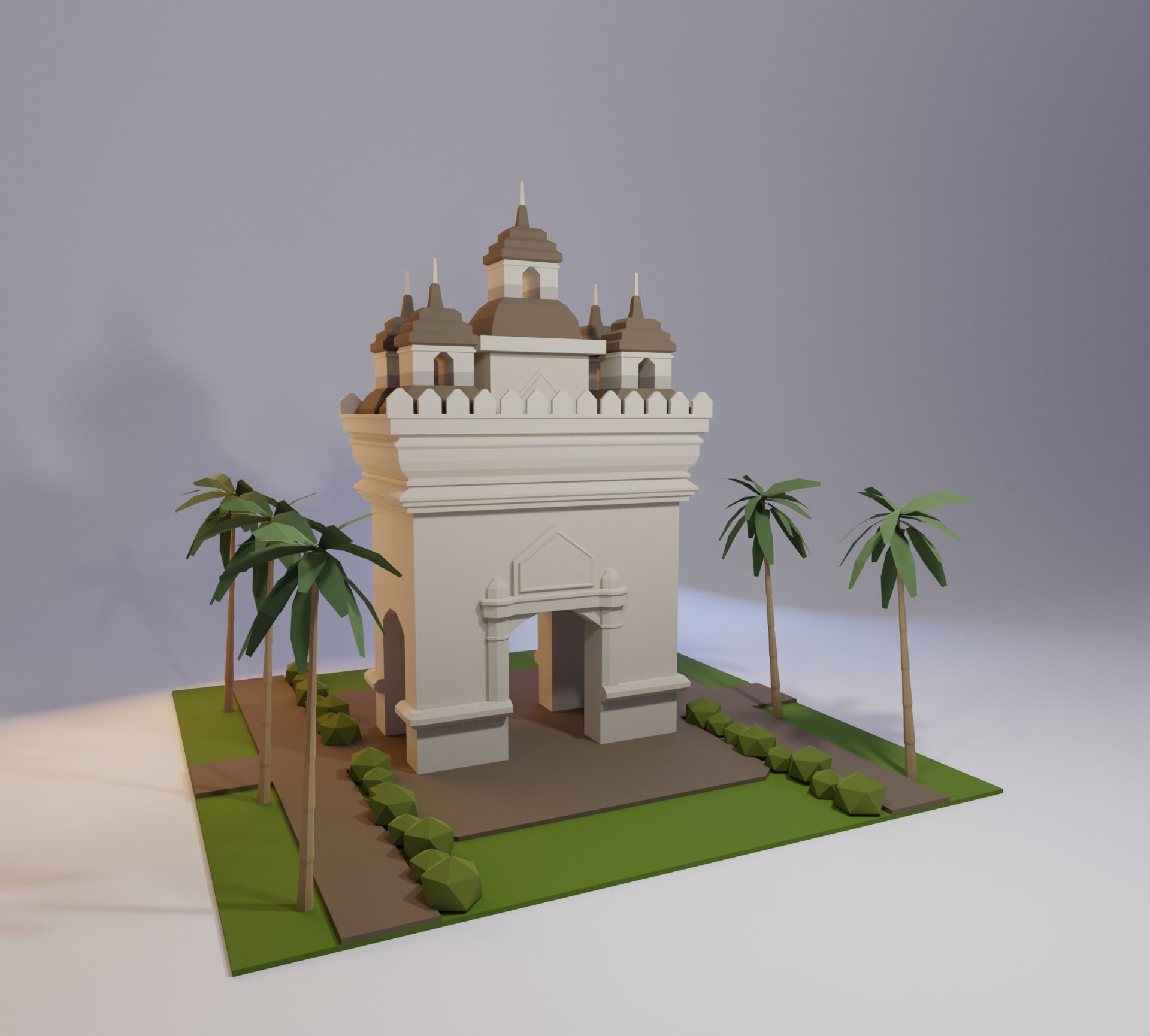 Landmarks of  the world L-M Low-poly 3D model_12